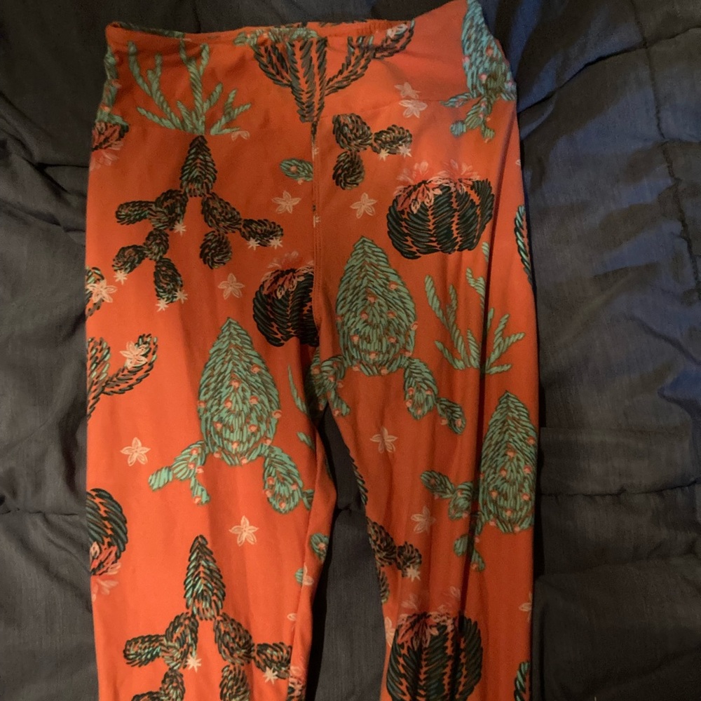 Coral color leggings